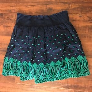 J. Crew embroidered gauze eyelet miniskirt